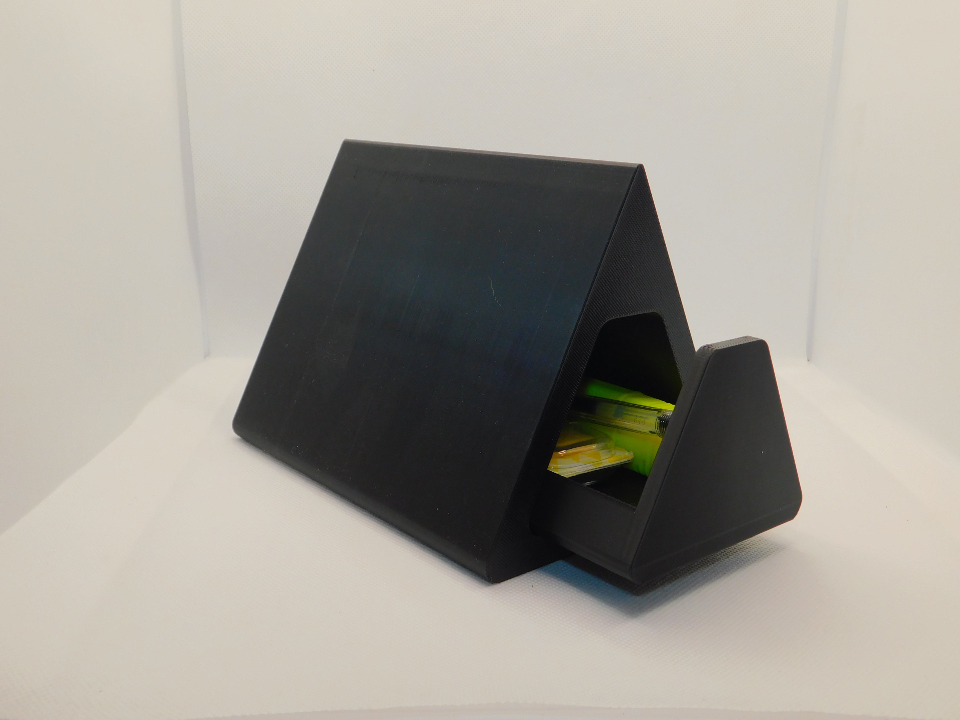 3D Printed Bookstand with Hidden Storage –Option To Add Personal Photo & Quotes
