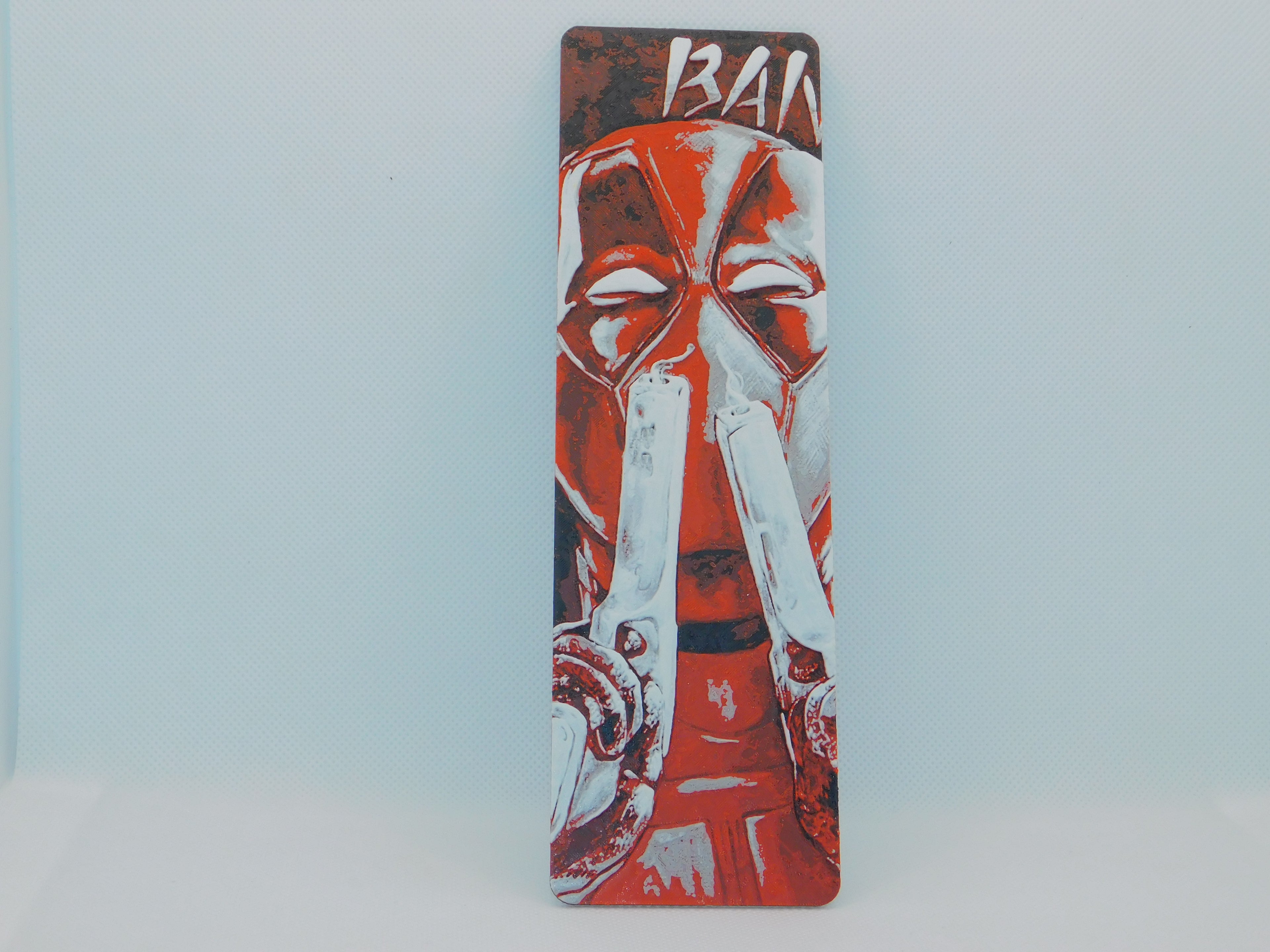 Deadpool Bookmark With Texture And Depth